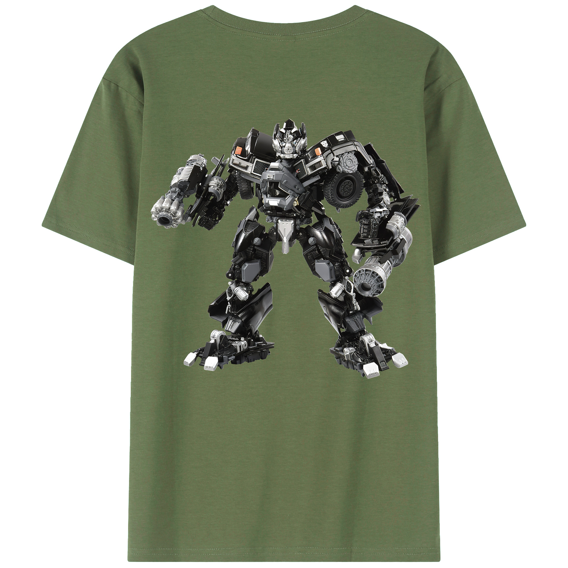 （画像用） Transformers トランスフォーマー 綿100％ メンズ半袖Tシャツ（バックプリント） 通気性